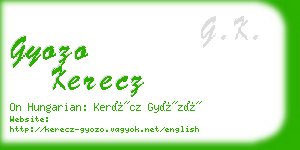 gyozo kerecz business card